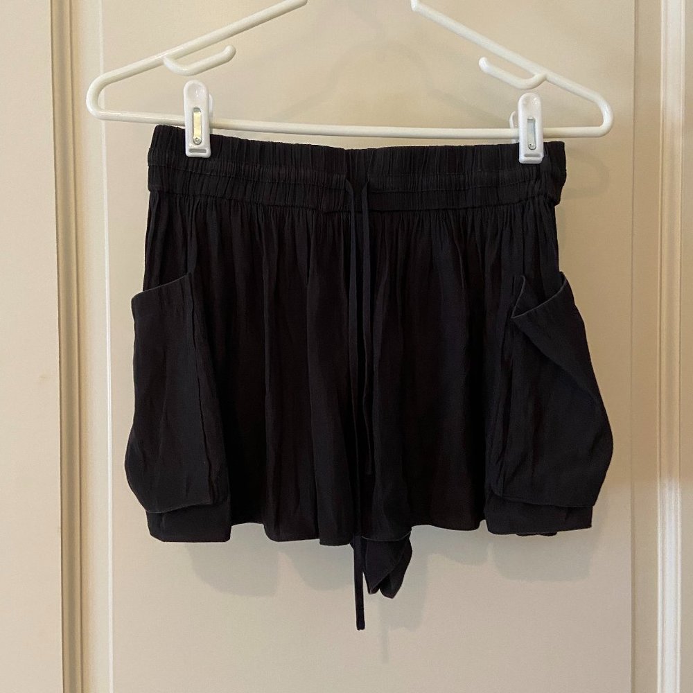 Ramy Brook Black Silk Shorts